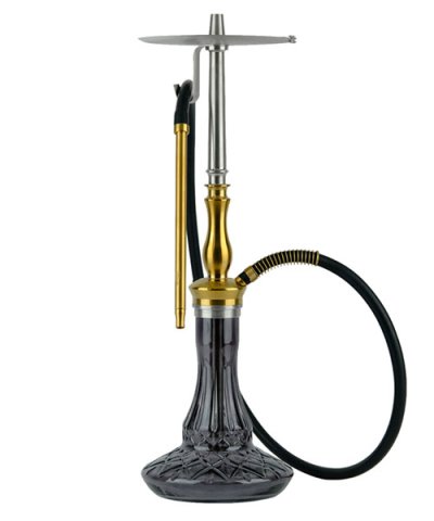 画像2: オデュマンパイプ SAHRA BLACK glass GOLD body