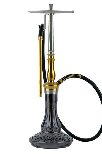 画像1: オデュマンパイプ SAHRA BLACK glass GOLD body