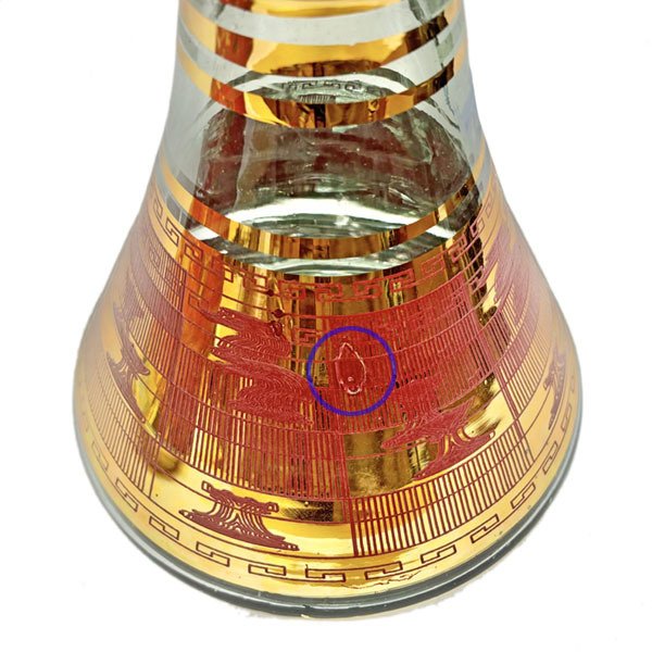 画像5: エジプシャンガラスボトル チェックメイト 赤 (5)