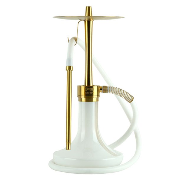 画像1: オデュマンパイプ INFINITY White glass Gold body (1)