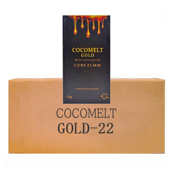 画像1: 【CASE】ココメルト ゴールド 炭 CUBE22×10 (1)
